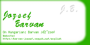 jozsef barvan business card